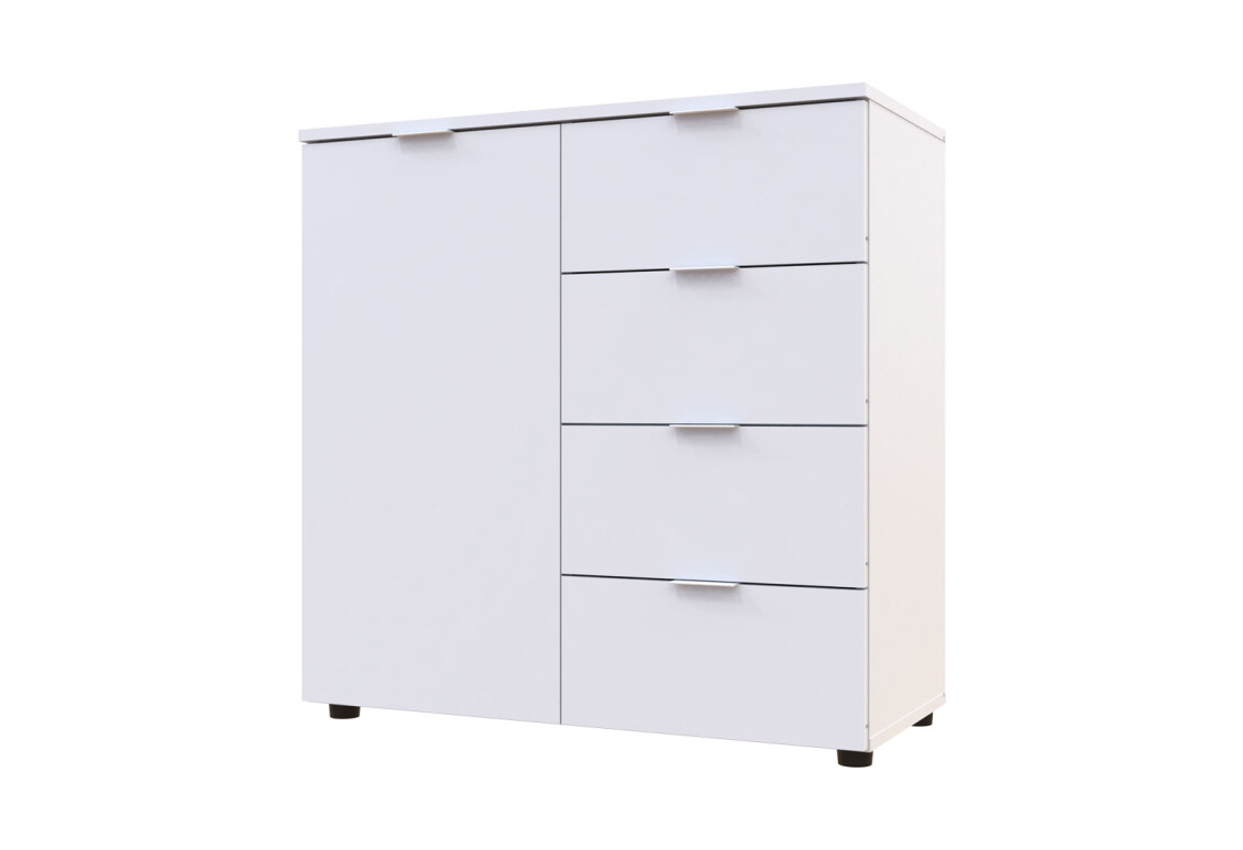 Фото Комод Doros Рон 1 1-дверный с 4 ящиками 80 см Белый 