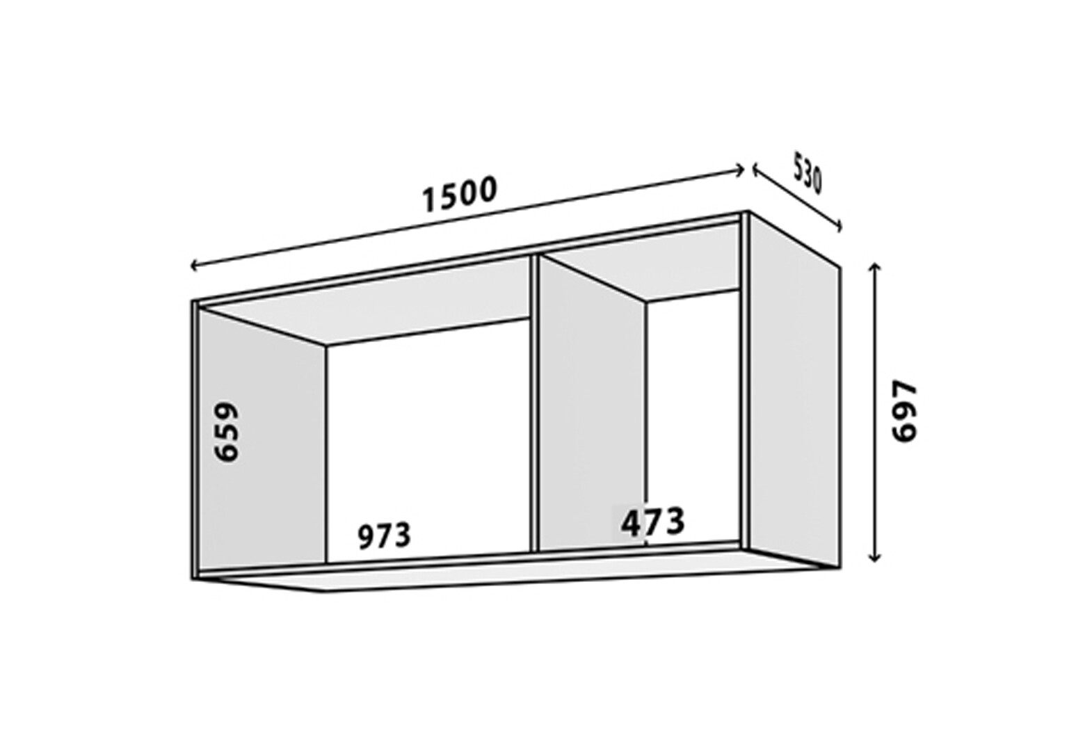 Фото 2 - Корпус 3Д Вип-Мастер Модуль №32 А-1500x695 антрацит