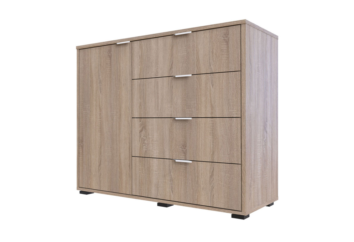 Фото Комод Doros GС1 1-дверный с 4 ящиками 100 см Дуб Сонома