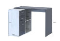 Изображение 7 - Стол-трансформер Doros Т8 100х83 см с ящиками и полками, Белое Дерево / Графит