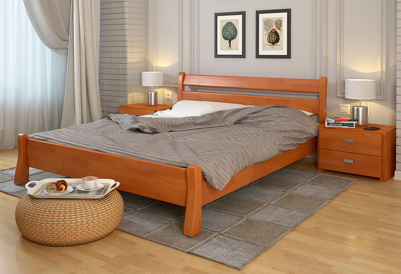 Фото 2 - Кровать Арбор Древ Венеция 160х190, сосна, ольха