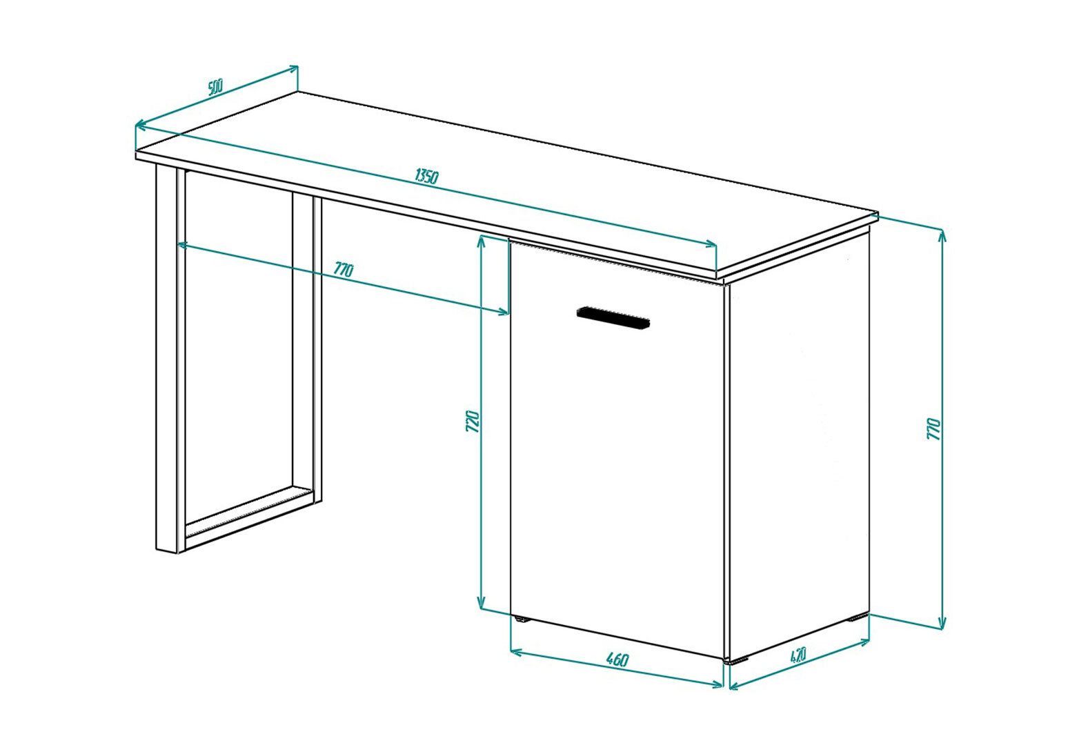 Фото 7 - Стол-трансформер Knap Knap Hobana+Jambo / Хобана+Джамбо Ш2 с дополнительной поворотной столешницей, полкой и ящиками, Белый / Ателье светлый