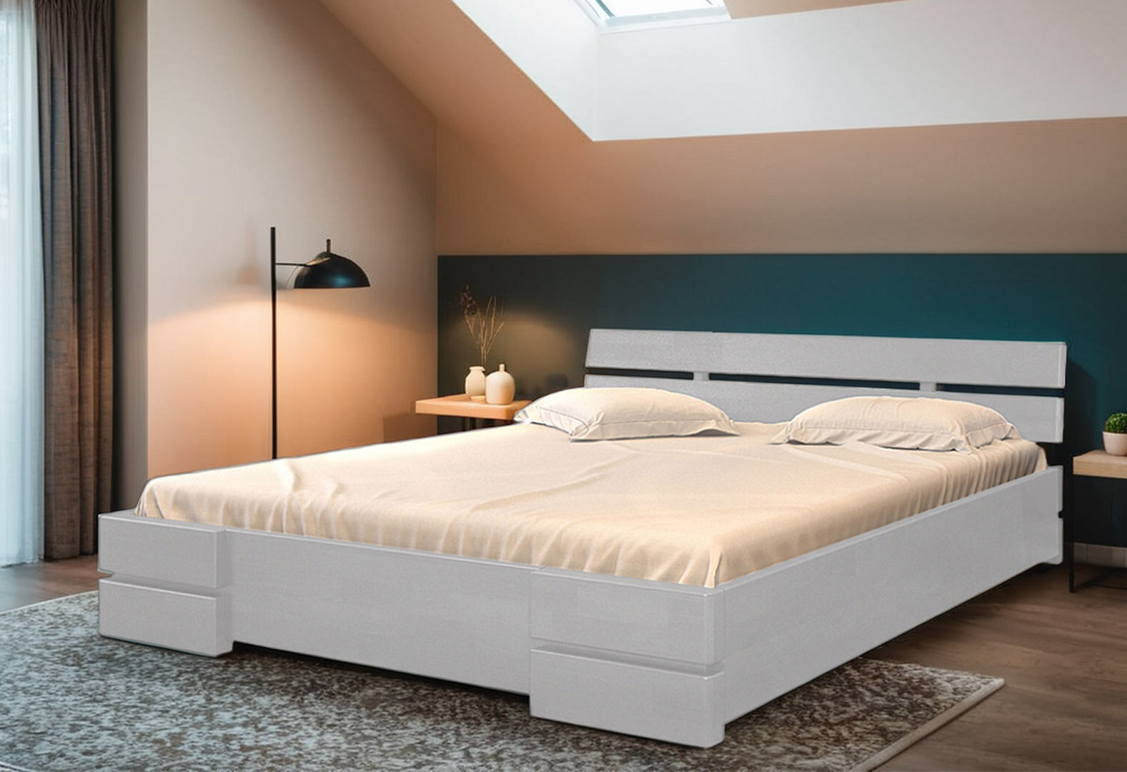 Фото 2 - Кровать Arbor Drev Дали 160х190, сосна, серый