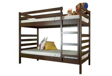 Фото Ліжко двоярусне Arbor Drev Ріо 90х200, бук, темний горіх