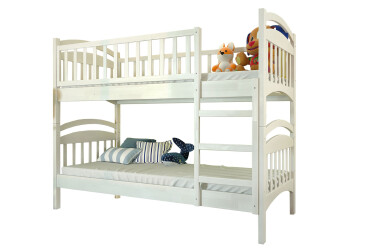 Фото Ліжко двоярусне Arbor Drev Смайл сосна 80х190, білий