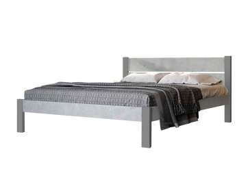 Фото Кровать Arbor Drev Лофт 2 (ДСП бетон) 160х200, сосна, серый