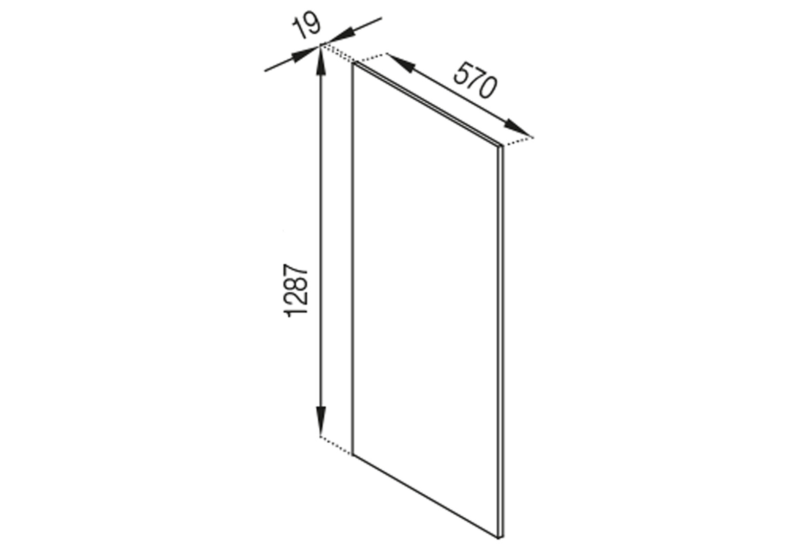Фото 1 - П панель внутренняя (h-720) до ст-цы 28 мм Тина Svit Mebliv