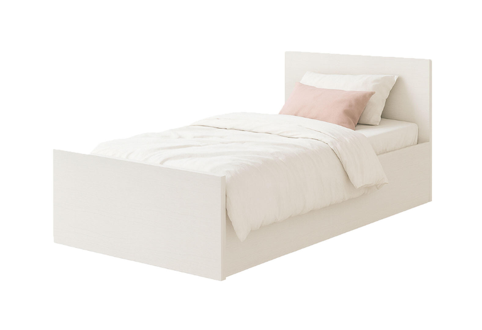 Фото 1 - Ліжко-подіум Київський стандарт Е 0.9 80х200 см білий структурний new