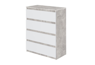 Фото Комод Moreli Т215 з шухлядами 80 см бетон / білий