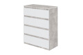 Фото 1 - Комод Moreli Т215 с ящиками 80 см бетон / белый