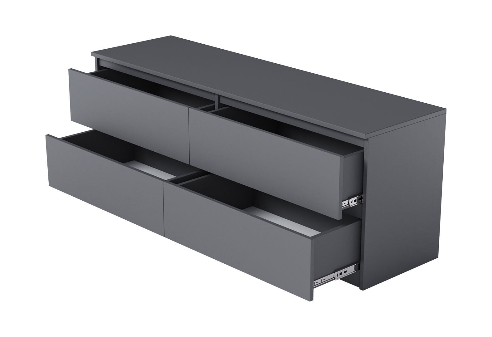 Фото 3 - Тумба под ТВ Moreli Локи (Т223) с ящиками 140 см антрацит