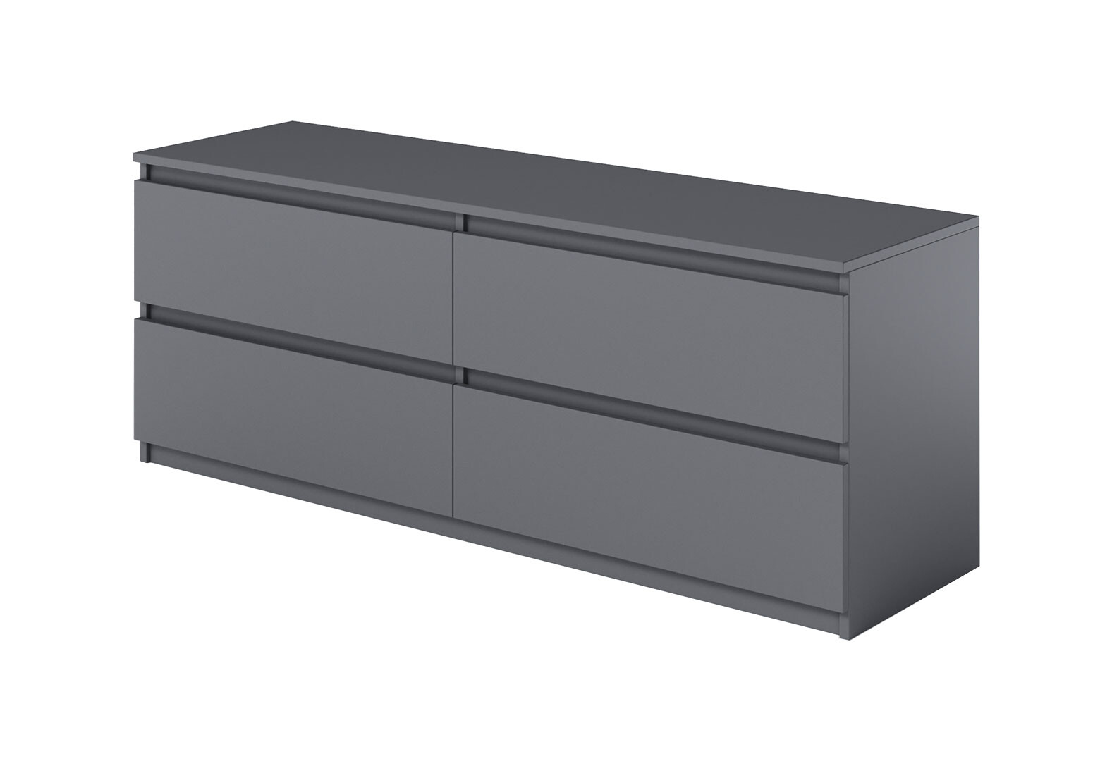 Фото 1 - Тумба под ТВ Moreli Локи (Т223) с ящиками 140 см антрацит