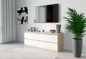 Фото 2 - Тумба под ТВ Moreli Локи (Т223) с ящиками 140 см дуб сонома / белый