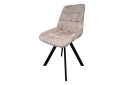 Зображення 1 - Стілець кухонний Новий Стиль Nicole 4L Black SQR (Box-2) 57x53x87 см м'який / комплект 2шт Palladium 2 Beige