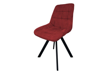 Фото Стул кухонный Новый Стиль Nicole 4L Black SQR (Box-2) 57x53x87 см мягкий / комплект 2шт Обивка: Palladium 7 Coral