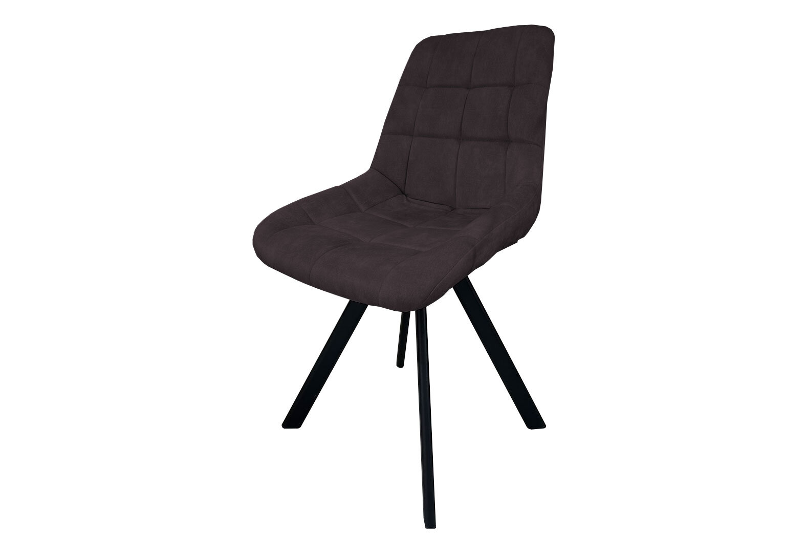 Фото 1 - Стул кухонный Новый Стиль Nicole 4L Black SQR (Box-2) 57x53x87 см мягкий / комплект 2шт Обивка: Palladium 18 Elephant