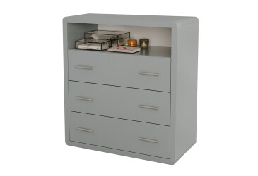 Фото Комод Arbor Drev Глория с 3 ящиками и полкой 97 см сосна, серый