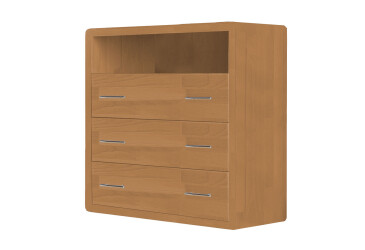 Фото Комод Arbor Drev Глория с 3 ящиками и полкой 97 см бук, ольха