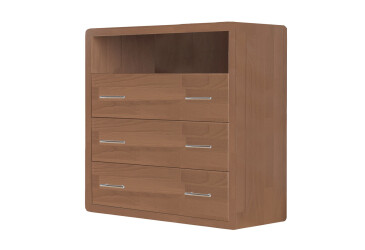 Фото Комод Arbor Drev Глория с 3 ящиками и полкой 97 см бук, орех