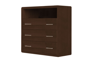 Фото Комод Arbor Drev Глория с 3 ящиками и полкой 97 см бук, темный орех