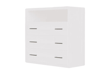 Фото Комод Arbor Drev Глория с 3 ящиками и полкой 97 см сосна, белый