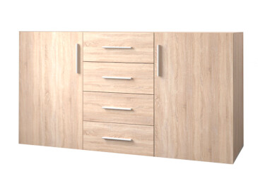 Фото Комод Moreli ST0004 с дверцами и ящиками 150 см дуб сонома