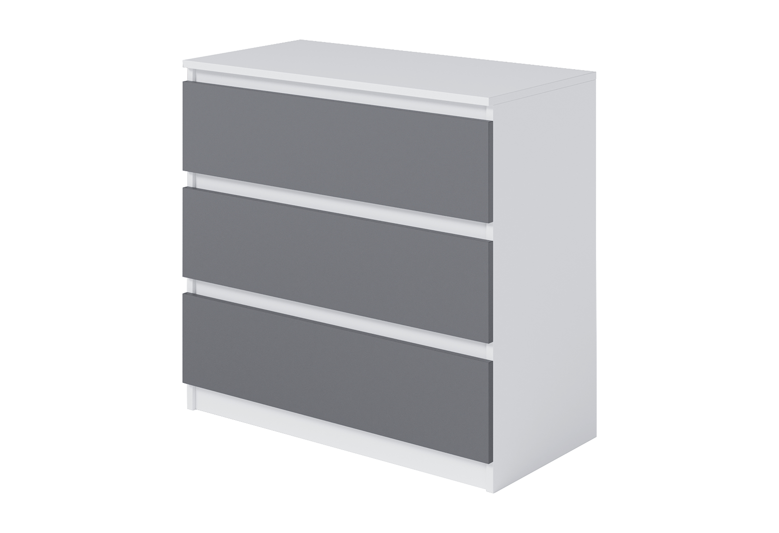 Фото Комод Moreli Т214 с ящиками 80 см белый / антрацит