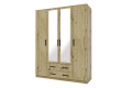 Фото 1 - Шкаф Garant NV Simple / Симпл 4-дверная с 2 ящиками и зеркалом 160 см дуб артизан