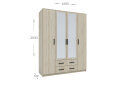 Image 3 - Шкаф Garant Simple / Симпл 4-дверная с 2 ящиками и зеркалом 160 см дуб сонома