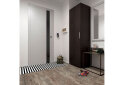 Image 2 - Шафа Moreli ST0012 зі штангою та полицями 1-дверна 60 см венге магія
