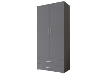Image Шафа Moreli ST0002 зі штангою та шухлядами 2-дверна 100 см антрацит