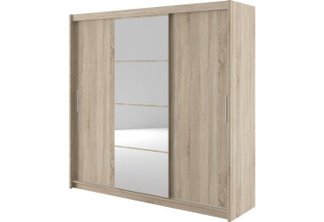 Image Шкаф-купе Gerbor холдинг Марио 3-дверный с зеркалом 220 см дуб сонома