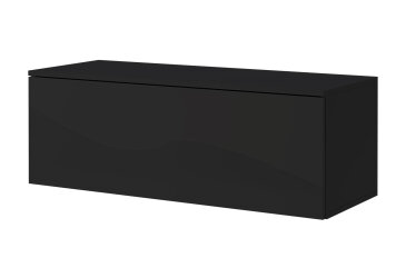 Изображение Тумба под ТВ MiroMark Бокс / Box с дверкой 105 см глянец черный