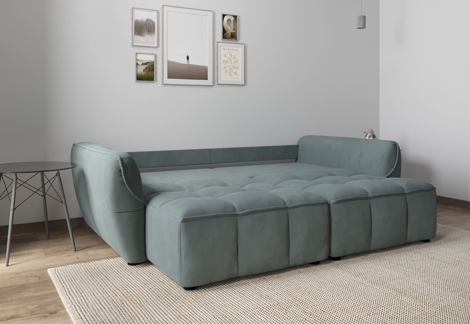 Фото 7 - Диван Вика Монтана 245x125 см, серый (Stеаm 33)
