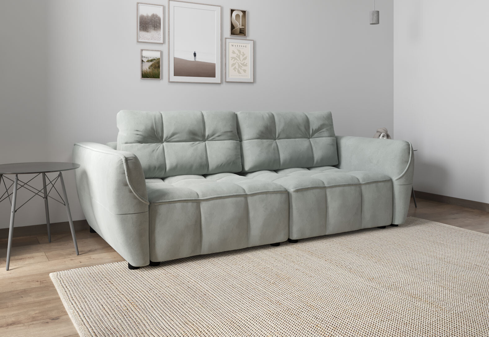 Фото 3 - Диван Vika Монтана 245x125 см, світло-сірий (Allure Light grey)