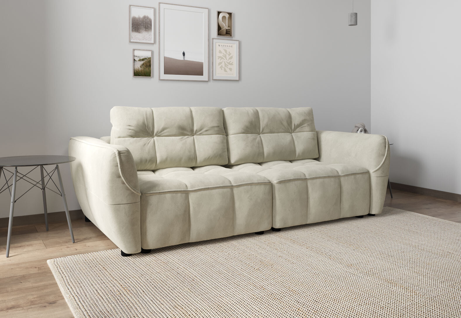 Фото 3 - Диван Вика Монтана 245x125 см, светло-бежевый (Allure Ecru)