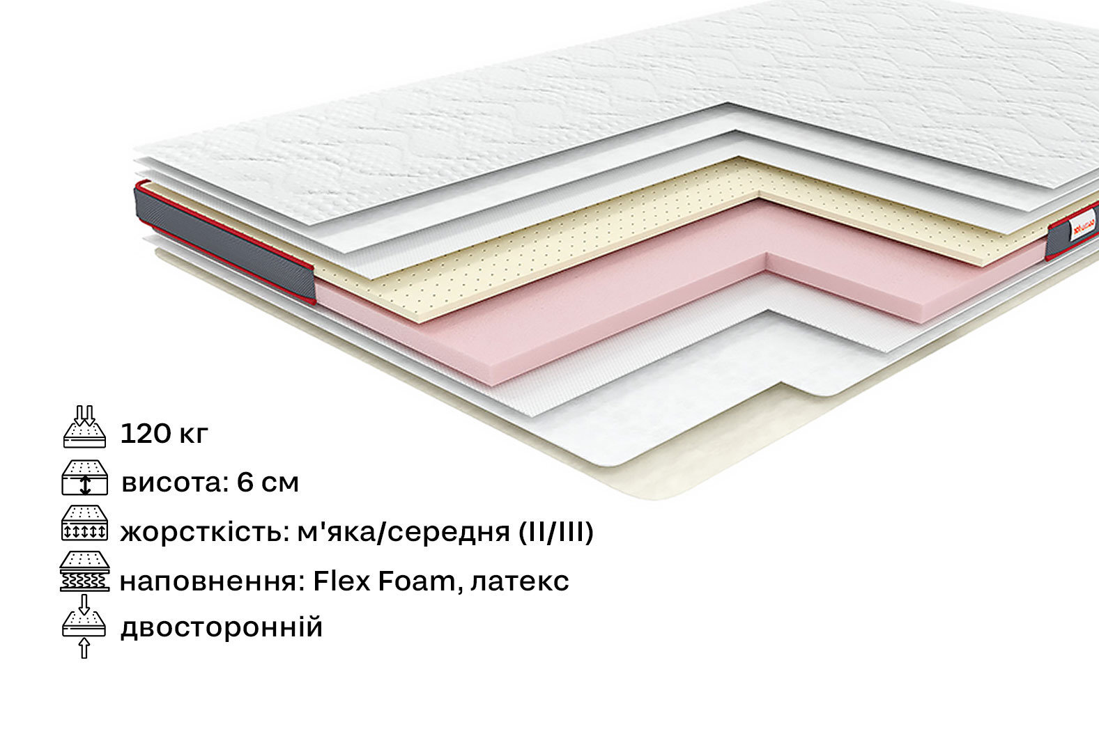 Фото 2 - Матрац Футон Aero Latex 140х190 Come-for