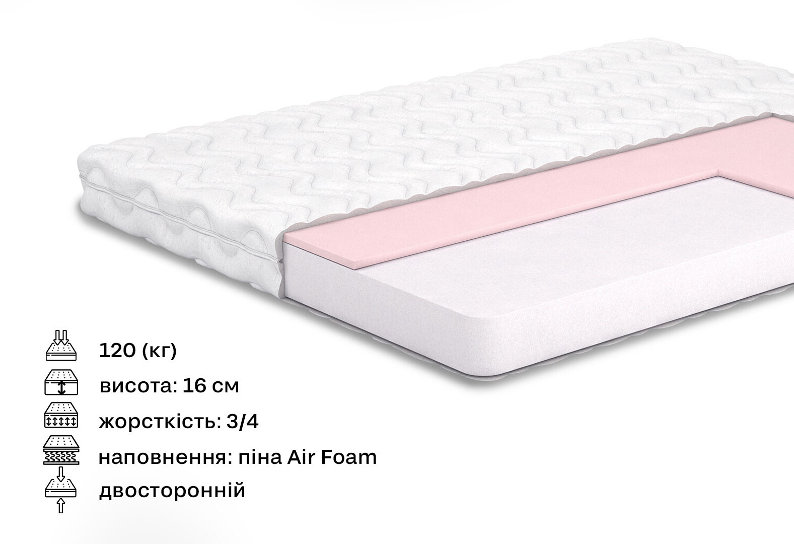 Фото 2 - Матрац Лієр / Lier (серія Belgian Technologies) 80х200 Matroluxe