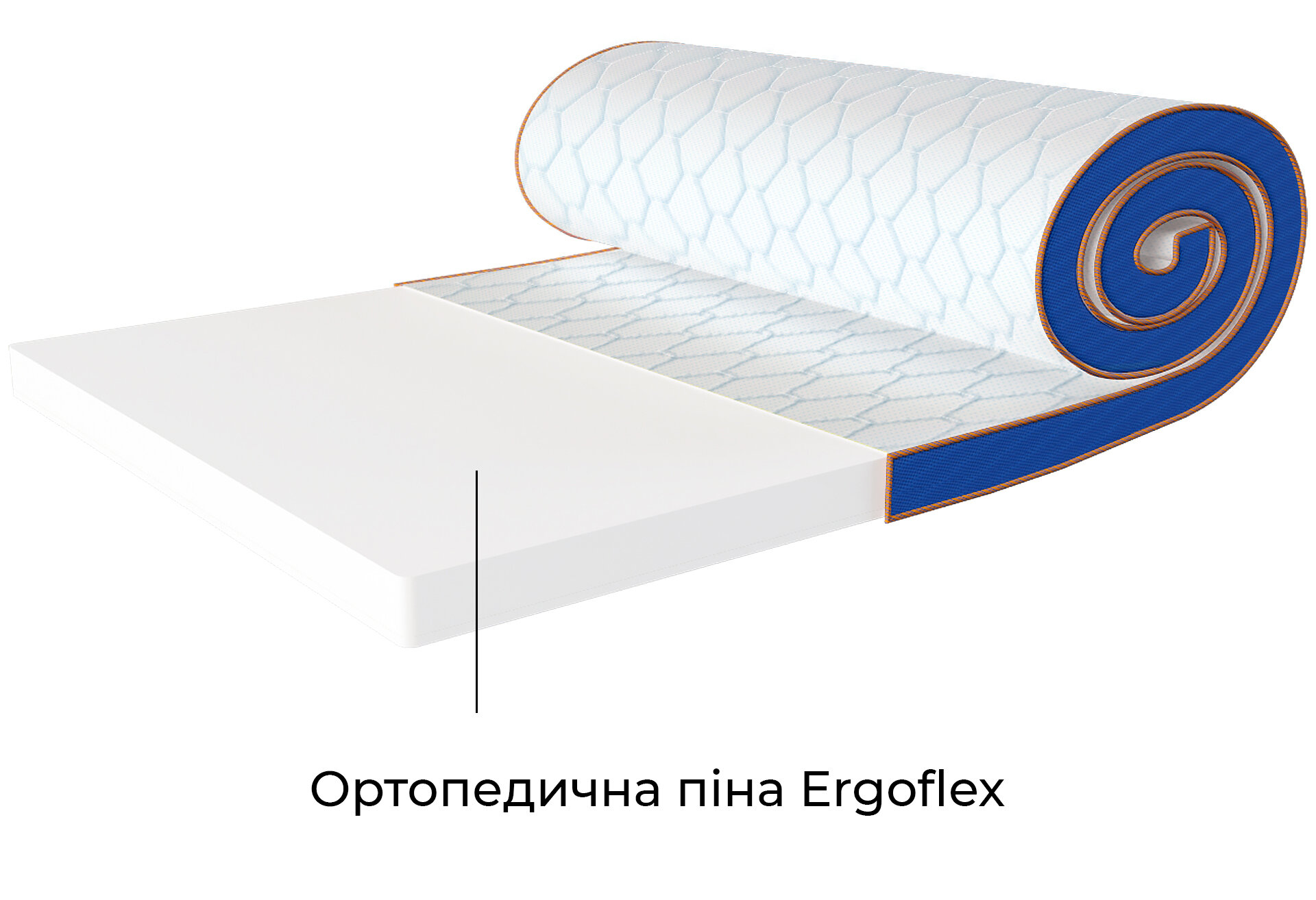 Фото 4 - Матрац Sleep&Fly mini топпер Super Flex / Супер Флекс (чохол з жаккарду) 80х200 ЕММ