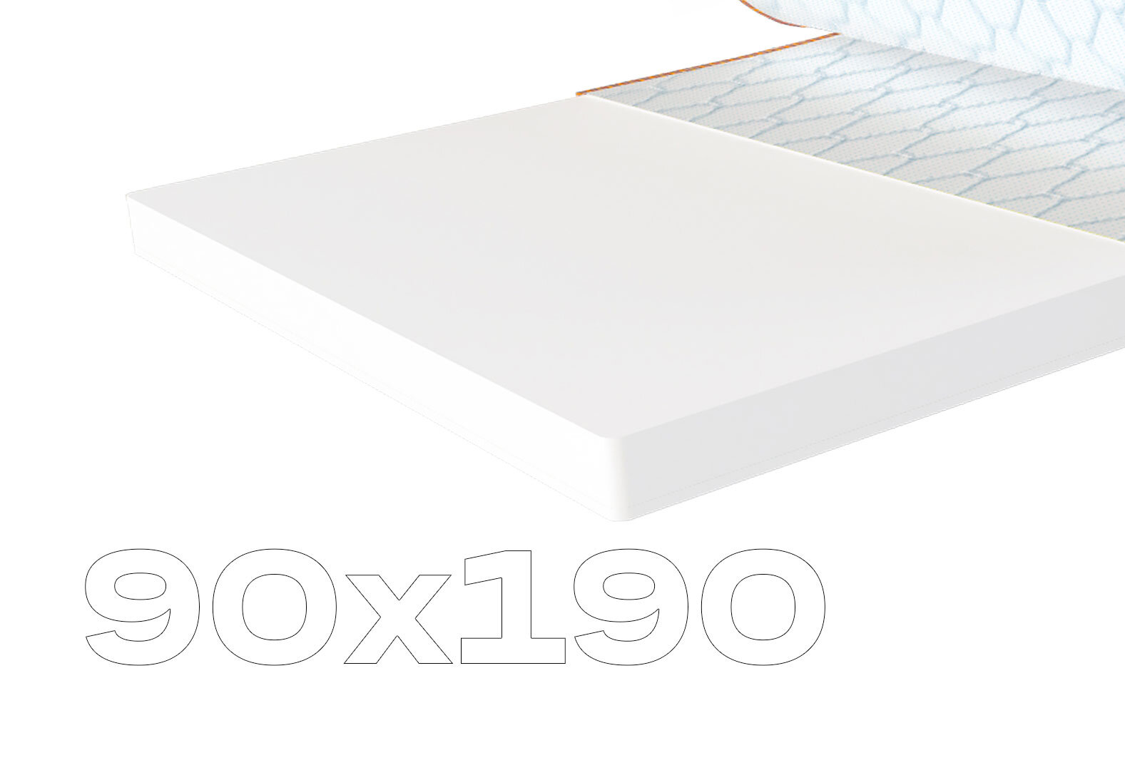 Фото 1 - Матрас Sleep&Fly mini топпер Super Flex / Супер Флекс (чехол из жаккарда) 90х190 ЕММ