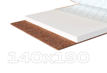 Фото Матрац Sleep&Fly mini топпер Flex 2 в 1 Kokos / Флекс 2 в 1 Кокос (чохол з жаккарду) 140х190 ЕММ
