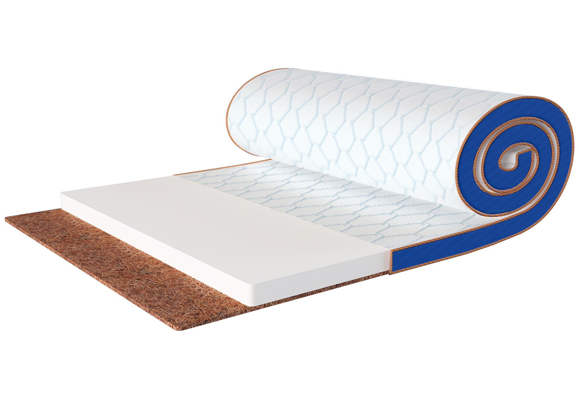 Фото 3 - Матрац Sleep&Fly mini топпер Flex 2 в 1 Kokos / Флекс 2 в 1 Кокос (чохол з жаккарду) 160х190 ЕММ