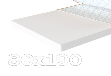 Фото Матрац Sleep&Fly mini топпер Flex Mini / Флекс Міні (чохол з жаккарду) 80х190 ЕММ