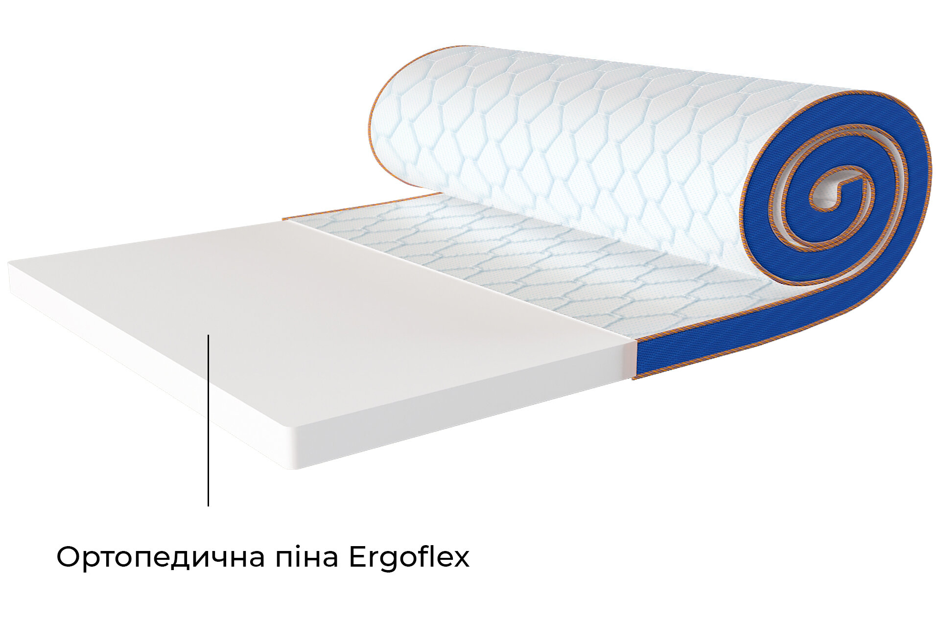 Фото 4 - Матрац Sleep&Fly mini топпер Flex Mini / Флекс Міні (чохол з жаккарду) 80х200 ЕММ