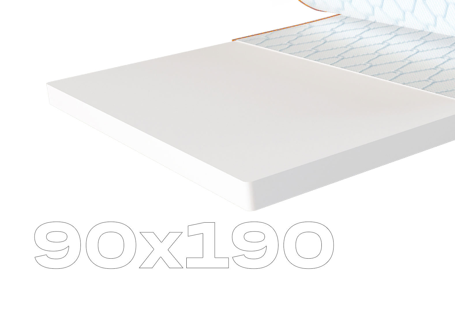 Фото 1 - Матрац Sleep&Fly mini топпер Flex Mini / Флекс Міні (чохол з жаккарду) 90х190 ЕММ