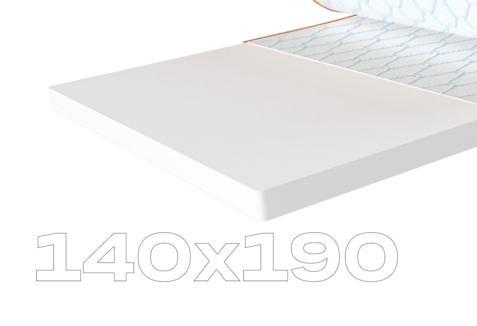 Фото 1 - Матрац Sleep&Fly mini топпер Flex Mini / Флекс Міні (чохол з жаккарду) 140х190 ЕММ