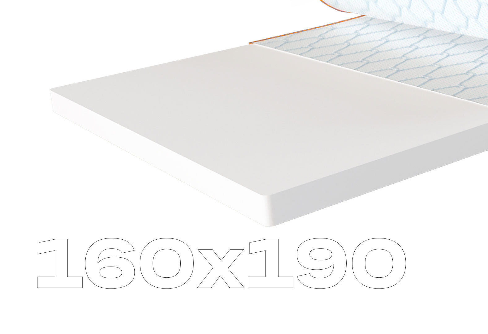Фото 1 - Матрац Sleep&Fly mini топпер Flex Mini / Флекс Міні (чохол з жаккарду) 160х190 ЕММ