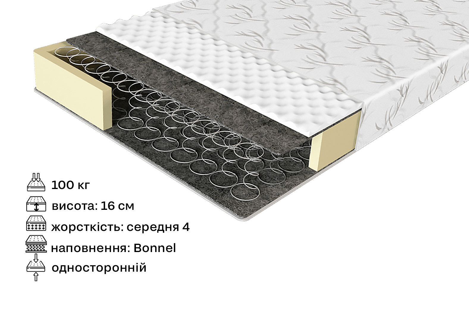 Фото 2 - Матрас Эко 41 90х190 ЕММ