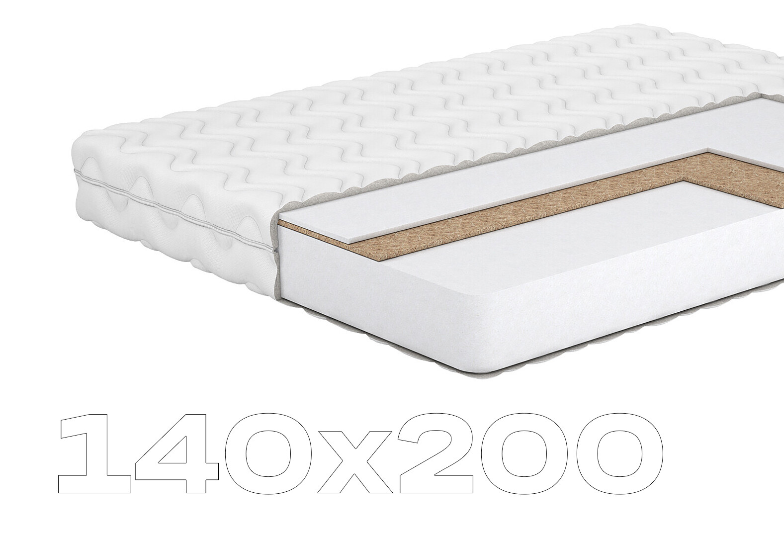 Фото 1 - Матрац Лідс Кокос 140х200 Matroluxe