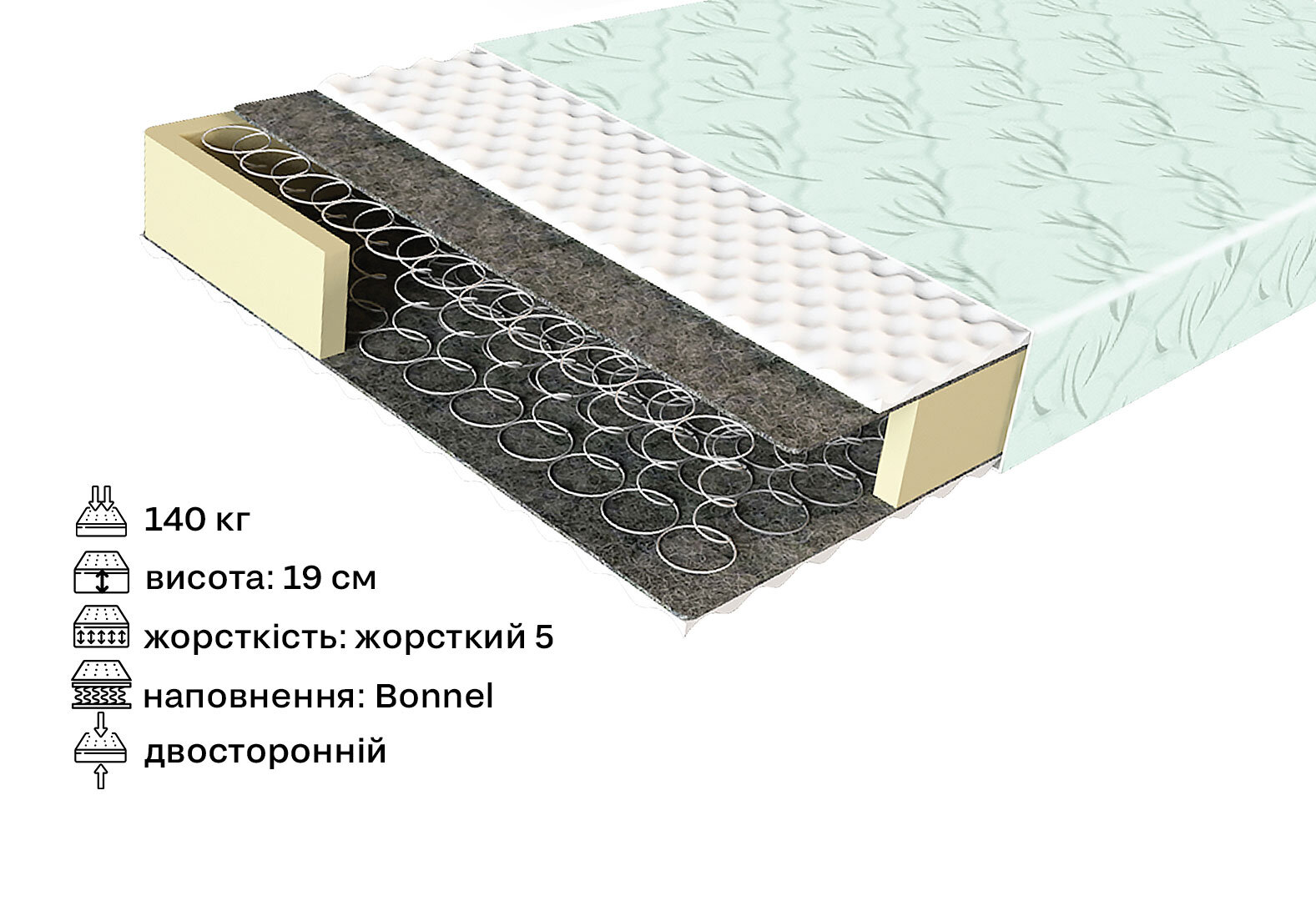 Фото 2 - Матрац ComFort Hard / Комфорт Хард 120х200 ЕММ